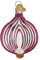 Old World Christmas Rote Zwiebel Glas geblasen Ornament für Weihnachtsbaum