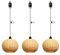 EcoGehen Battery Operated Farmhouse Pendant Light Outdoor Chandelier for Gazebo Hanging Lamp with Remote Control Timer LED Bulbs Rattan Globe Shade Lantern for Porch Patio Backyard Powered by 4*AA