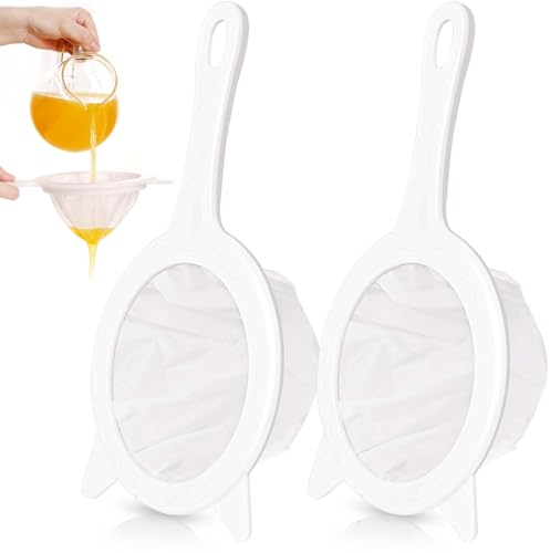 REJOECE 300/450 Tamiz de Filtro de Alimentos 2 Piezas Colador Kefir Colador Plastico Filtros para Vino Filtro para Vino para Filtrar Aceite Mermelada Cafe Caldo