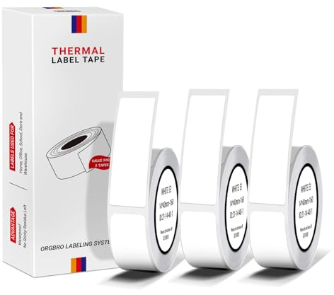 ORGBRO Etichette, 3 Rotoli di Etichette Adesive Termiche per X1
