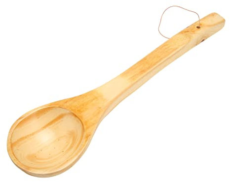 Louche de Sauna en Bois, Louche de Sauna de Grande capacité avec Long Manche, Cuillère en Bois Portable pour le thé, le Vin et L'eau, Louche en Bois, Grande Louche de Sauna