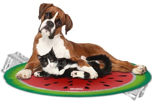 SIMPLY 4 PETS Cooling Mat for Dogs & Cats Non-Toxic Gel Self Cooling Pad for Summer Portable Water-Resistant Cat Dog Bed Pets Sleeping Mats, Easy to Clean Indoor & Outdoor Use