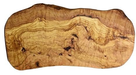 Cleminson Grande planche à découper, servir et antipasti en bois d'olivier 50 x 22 cm