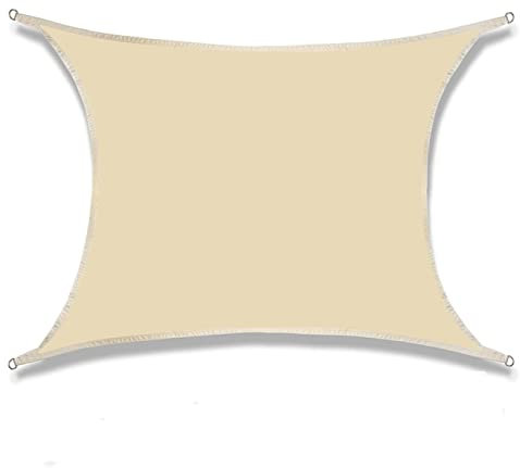 HXOUTGKP Parasol de Plage Pour Fête Sur Patio, Voile D'Ombrage Imperméable Et Respirante, Auvent D'Ombrage Léger/Beige/3 * 3.0M