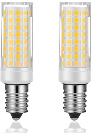 KUNKA Ampoule LED E14 culot 5W,50W équivalente à une ampoule halogène AC220V-240V pour réfrigérateur, hotte aspirante, machine à coudre, lampes de table, suspensions (Blanc Froid 6000k, Lot de 2)