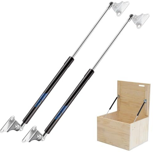 Koaudb 380MM 300N/67LB Gas Struts Heavy Duty with L Mounting Bracket 2PCS Gas Shock Struts Spring for Basement Door Lid Shed Window Floor Hatch Tool Box Lid, Suitable Weight 57-74LB(15in 67LB)