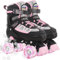 Nattork Kinder Rollschuhe für Mädchen, Rosa Verstellbare Rollschuhe für Kleinkinder Im Alter von 4, 5, 6 und 7 Jahren für Anfänger Im Outdoor-Sport, das Beste Geburtstagsgeschenk für Kinder