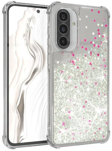 EAZY CASE - Glitzer Hülle - kompatibel mit Samsung Galaxy A56 5G Handyhülle für Samsung Galaxy A56 5G Hülle Silikon leichtes Shiny Cover stoßfestes Phone Case als Fallschutz in Silber