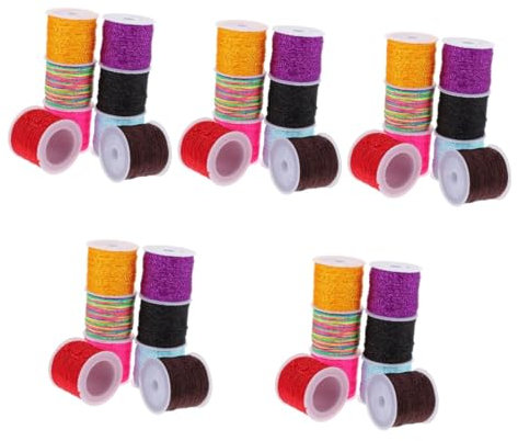 jojofuny 5 Set Corda Intrecciata Cavo Del Braccialetto Filo Per Uncinetto Cavo Di Corda Della Collana Corda Bracciale Filo Per La Realizzazione Di Braccialetti Filo Di Filo Nylon 8 * 5
