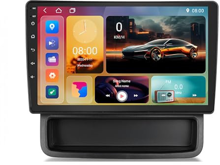2 DIN Android 14 Radio Coche para Renault Trafic 2 Opel Vivaro A Nissan Primastar 2006-2014 9 Pulgadas para Coche Estéreo de Coche de con Cámara de Respaldo Controles del Volante GPS(S1 1G+32G)