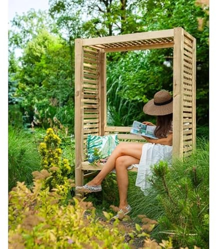 Tendencio Pergola Chester en Bois avec Banc