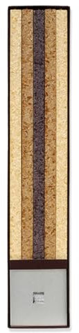 AMABIENTE classic Geschenkbox - Eckige Stabkerze | einzigartige Form | 40 cm Höhe - 12 Stunden Brenndauer | 5 Kerzen & 1 Kerzenständer | präzise Handarbeit | brauntöne
