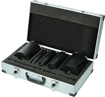 TIMCO Dry Diamond Core Drill Kit - 5pcs - Five of The Most Popular Sizes and Accessories in an Aluminium case