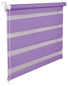 DOPPELROLLO DUOROLLO 110 CM BREIT 200 CM LANG LILA VIOLETT INKL. SEILZUG FENSTERROLLO KLEMMROLLO JALOUSIE