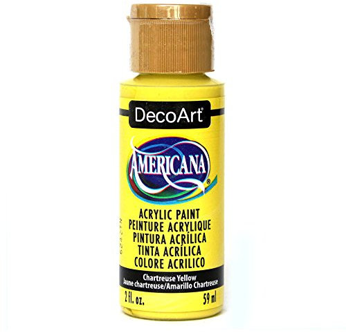 Deco Art Acylic Americana Pintura acrílica 2 oz Amarillo Chartreuse, Materiales sintéticos, Multicolor, 59 ml (Pack of 1), 59