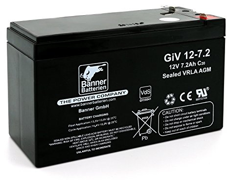 Banner Batterie Stand by Bull 12 Volt 7,2Ah Typ GiV 12-7.2 Akku Notstrombatterie Brandmeldeanlage Alarmanlage