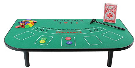 Mister Gadget CMMG3080 JUEGO DE MESA Blackjack, Mehrfarbig (Grün/Schwarz).
