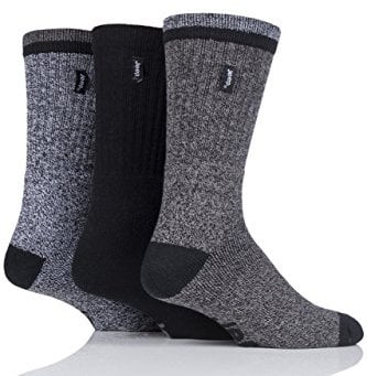 Jeep Herren 3 Paar Terrain Freizeitsocken - Schwarz/Kohle- 40-46