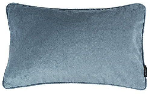 McAlister Textiles Matter Samt | Sofakissen mit Füllung in Petrol Blau | 50 x 30cm | erhältlich in 25 Farben | griffester Samt edel paspeliert | pralles Samtkissen