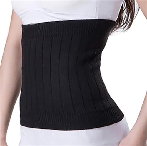 YUPPIE TONE Nierenwärmer Winter Kaschmir Leibwärmer Elastischer Wärmegürtel aus Wolle für Damen und Herren (S, Schwarz)