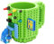 MA3TY Build-on Brick Mug,Tazza di caffè,Fai-da-Te Creativo di Costruzione Regali Originale per Natale Pasqua Festa del papà Compleanno,Compatibile con Lego(Verde)