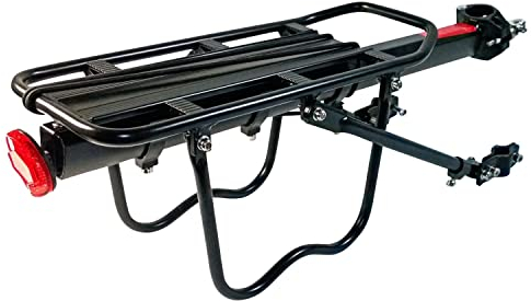Red Loon - Gepäckträger Mountainbike einstellbar - universal Gepäckträger Fahrrad - Aluminium Fahrradgepäckträger - Schnellspanner für Sattelstütze Mountainbike Fahrrad Aluminium