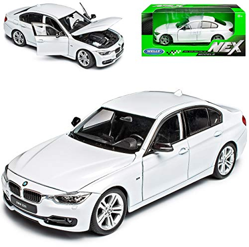 Welly B*M*W 3er F30 335i Limousine Weiss AB 2012 1/24 Modell Auto mit individiuellem Wunschkennzeichen