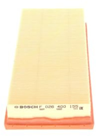 Bosch S0155 Car Air Filter - Separates Particles from the Air Intake - Moisture-resistant plus High Tensile Strength