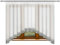 Inox Trade Fertiggardine Gardine 400x150 cm Fenstergardine Voile mit Zirkonia Silber Band…