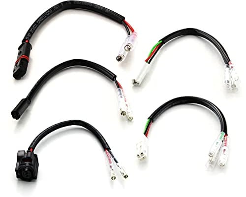 Area1 MOtorrad LED Blinker Adapter Kabel Stecker (2 Stück) (kompatibel mit (2 Leitungen))