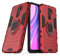 Coque pour Xiaomi Redmi 9 Housse Antichoc avec Anneau Rotatif Aimant Etui Magnétique Rigide Dure Armure Bague Support Armure Renforcée (Xiaomi Redmi 9, Rouge)