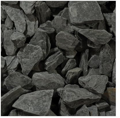 Suregreen Charcoal Black Slate Chippings | 40mm | 20kg | Aggregates, Garden Pebbles, Garden Chippings, Driveway Stones/Sealer