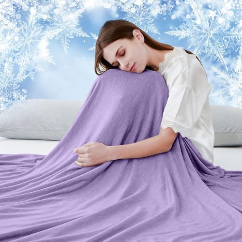 Luxear Cooling Blanket for Summer Throw Arc-Chill 3.0, 200x220cm,Purple