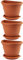 Design 3X Blumenkübel Blumentopf 2,4 L in Terrakotta für die Wand hängend Pflanztopf Blumenkasten mit integrierter Wasserauffangschale/Untersetzer