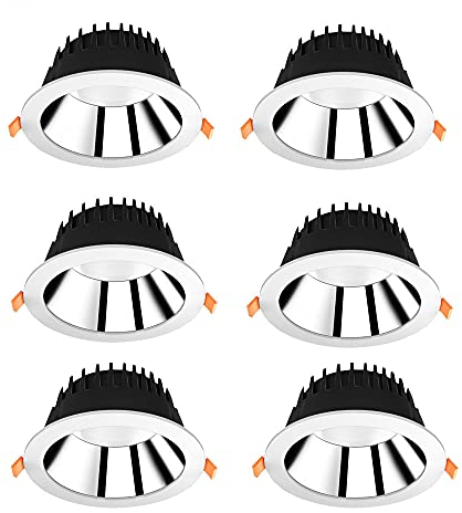 SDUYTEG Paquete De 6 Luces De Bote De Aluminio De Alto Rendimiento En Color para Techo Lámparas Empotrables para Salas De Conferencias Luz De Disco De Pared De Fondo Downlights De Villa