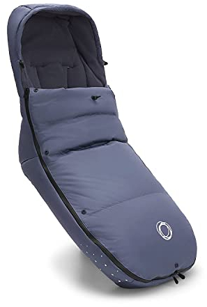 Bugaboo Performance Winter Fußsack für die kalte Jahreszeit, unverzichtbares Kinderwagen-Zubehör mit Kapuze und Zwei-Wege-Reißverschluss, Fußwärmer in Seaside Blue