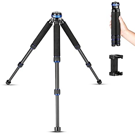 koolehaoda Mini treppiede da tavolo, treppiede portatile da viaggio con montaggio a vite da 1/4 e 3/8 e design con gamba allungabile, carico massimo 10 kg, per fotocamera DSLR, videoregistratore,