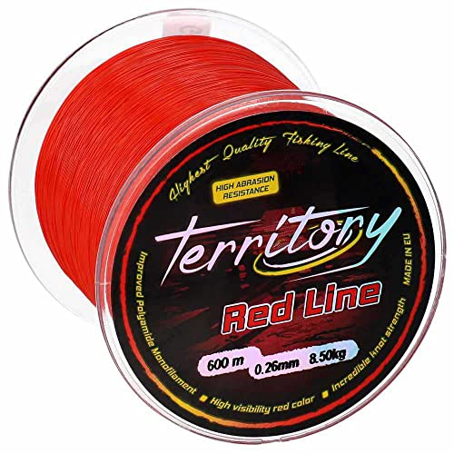Karpfenschnur Angelschnur MIKADO Territory RED LINE 600m 0,26-0,40mm Monofil stark ! (0,40mm / 13,80kg)