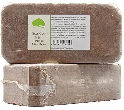 ECO-Coir Brikett, 600g, Pflanzsubstrat aus Kokosfasern zur Aufzucht und als Zugabe zu Blumenerde