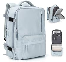 Handgepäck Rucksack 45X36X20 für Easyjet Reiserucksack Wasserdichter Unter Dem Sitz Handgepäck Rucksack Flugzeuge Reisetasche Weekendertasche Wanderrucksack Lässiger Tagesrucksack,A4-Blau