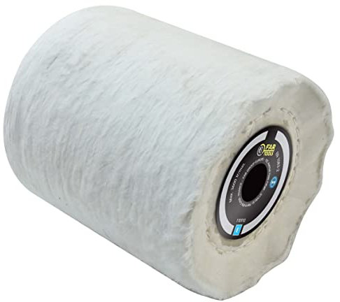 Fartools Baumwollbürste Ø 80 mm – L 100 mm zum Polieren von Holz, Metall oder Stein (ebene und komplexe Oberflächen). Kompatibel mit Maschinen REX80 und REX80one