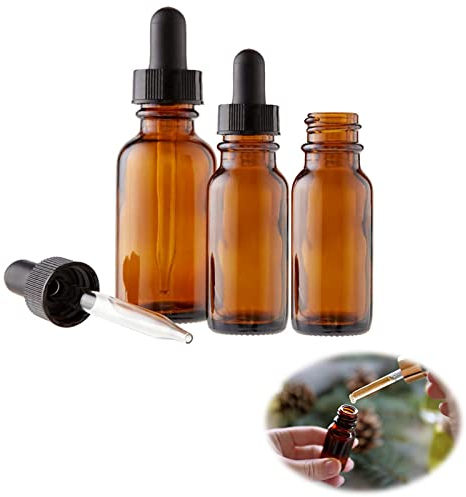 BAOSROY Apothekerflasche,Pipettenflasche,Pipettenflasche Glas,Apothekerflasche Braun,Apothekerflasche Pipette,Pipettenflasche Braunglas,Mini Pipettenflasche,für Ätherische Öl,Parfümöle (10ml+5ml*2pc)