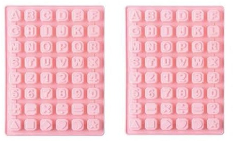 Selecto Bake 2 PCS Silicone Letter Moulds Handmade Wax Resin Moulds Alphabet DIY Baking Mold