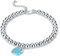YUTTTPL Damen Herz Armband Halskette Schmuck Set, S925 Sterling Silber Armband Herz Silber Kugeln Armband Freundschaft Schmuck Geschenk für Mädchen Frau Mutter (A-Red) (E)