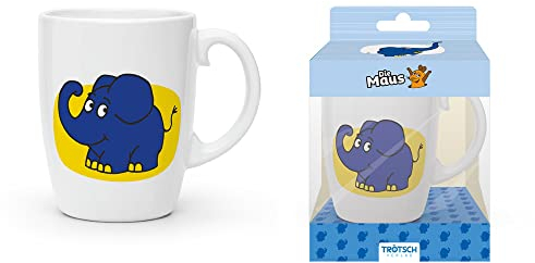 Trötsch Die Maus Kindertasse Elefant Geschenktasse aus Porzellan: Kaffeetasse Teetasse Geschenkidee Geschenk Tasse
