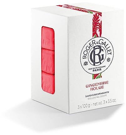 Roger & Gallet Gingembre Rouge Coffret Savon Bienfaisant Base Végétale 3x100g