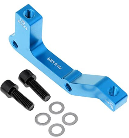 pistro 203mm Bike Disc Brake Mount Adaptor Repairment for Caliper PM to is - Rear Blue