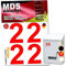 MDS Brand Zahlen Aufkleber 5cm Design Selbstklebende Klebezahlen | Vinyl Hausnummern zum Aufkleben für Briefkasten, Mülltonnen, Hausnummer für Außen & Innen (Rot, 2)