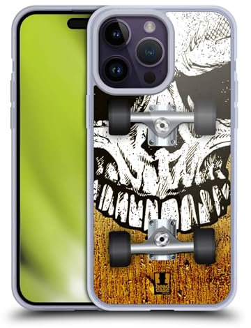 Head Case Designs Calavera Skateboards Caso de Gel Suave Compatible con Apple iPhone 14 Pro MAX