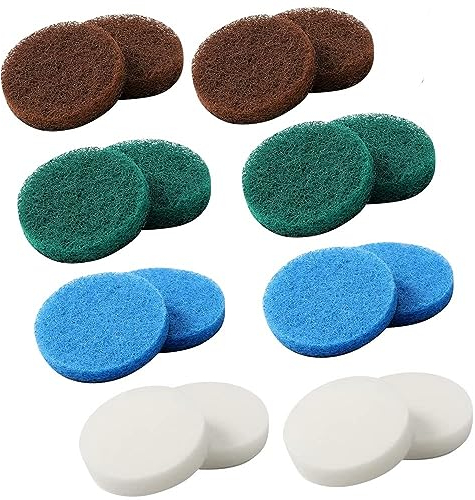 NewZC 16 Pezzi Pad di Pulizia Spazzola di Pulizia Elettrica Compatibile Bosch Cordless Casa Giardino Spazzola 6033 (4x Schiuma Pad 4x Cucina pad 4x pad Abrasivo pad 4x Microfibra Pad), NZC-YSD02